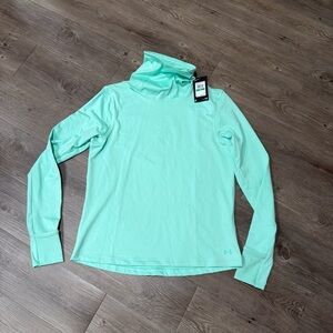 Under Armour Women's L Coldgear Infrared Up The Pace Light Green Long Sleeve Top